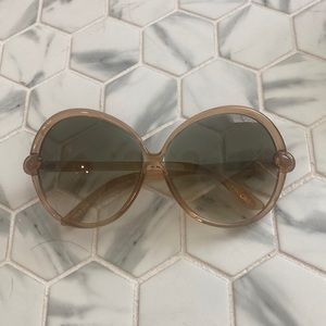 Tom Ford translucent brown oversized sunglasses